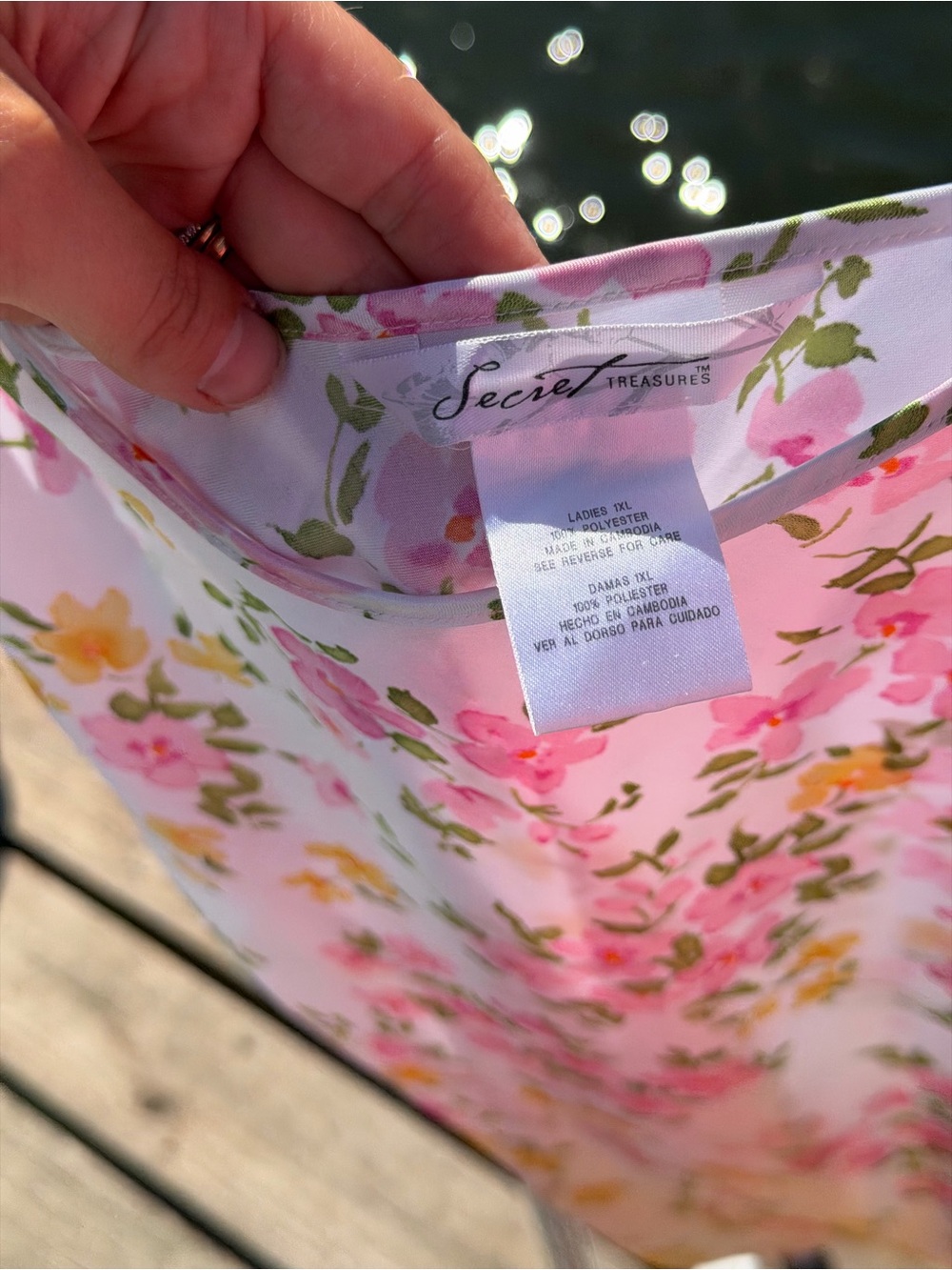 Secret Treasures Pink & Yellow Floral Slip